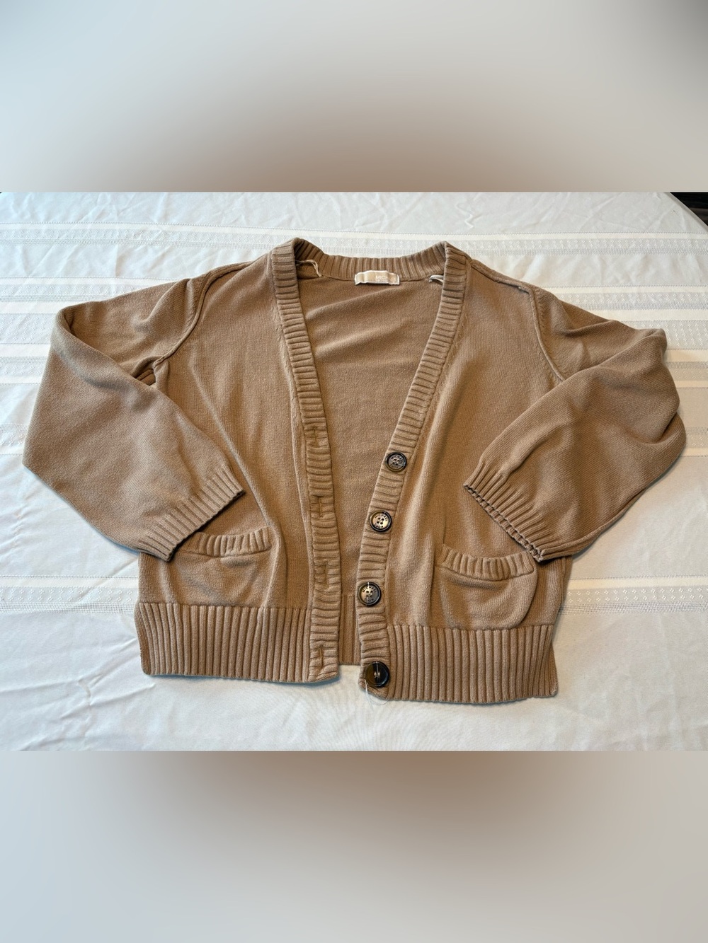 Michael Kors Taupe Button-Front Cardigan